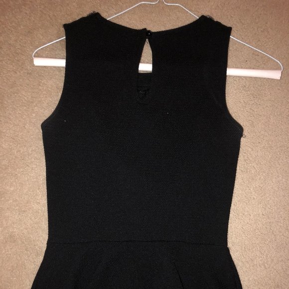 Soprano Black Formal Sleeveless Peplum Top - Picture 2 of 3